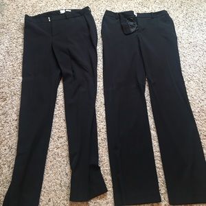 (2) Black Dress Pants